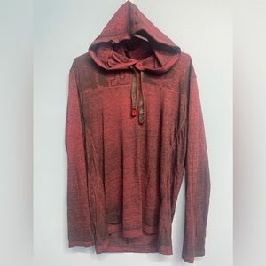 Large hooded long sleeve shirt